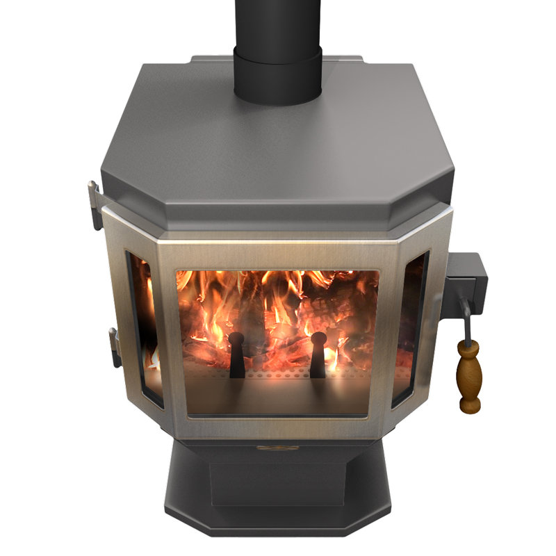 MF Fire Catalyst 2000 sq. ft. Direct Vent Wood Stove Wayfair